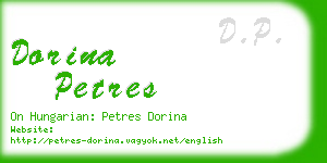 dorina petres business card